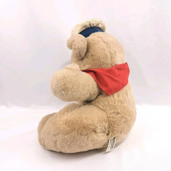 Vintage 1987 Francesca Hoerlein Jacques Bear With Hat Stuffed Animal Plush - Picture 7 of 14